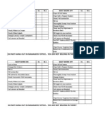 Waitstaff Duties Checklist