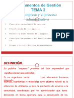 T2 La Empresa y El Proceso Administrativo