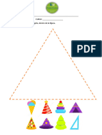 NOMBRE: - FECHA: - CURSO: - Pega Imágenes en Forma de Triángulo, Dentro de La Figura