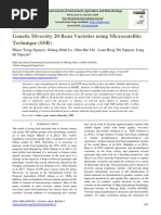 Genetic Diversity 20 Bean Varieties Using Microsatellite Technique (SSR)