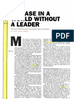 Article 1 - Disease in A World Without A Leader