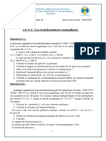 TD4 - Transformateurs Monophasés