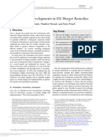 Cook, Christopher Et Al 2017 Recent Developments in Eu Merger Remedies