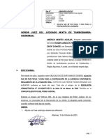 Escrito de Solicitud Fecha y Hora para La Audiencia