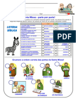 Folha de Atividade - Partes Da Missa