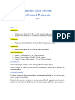 Desarrollo Guía Clínica Cáncer Colorrectal en Personas de 15 Años y Más.