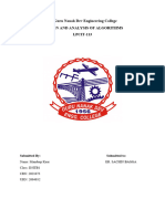 Design and Analysis of Algorithms LPCIT-113: Guru Nanak Dev Engineering College