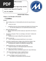 Homework Week 1 Microeconomics