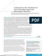 Steroids in Treatment of RPA and PPA