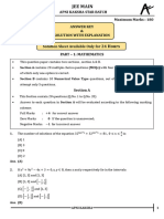 Answer Key & Solution Explanation, MAIN Star Batch, 23 July 2023