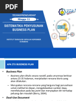 Sistematika Penyusunan Business Plan - PKT - 2023