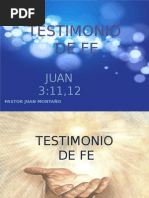 Testimonio de Fe