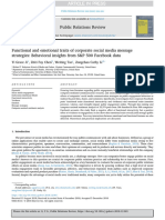 Functional and Emotional Traits of Corporate Social Media Message Strategies - Behavioral Insights From S&P 500 Facebook Data