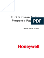 UniSim Design Clean Fuels PPKG User Guide