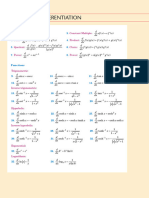 Formulas of Differentiation and Integration