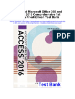 Illustrated Microsoft Office 365 and Access 2016 Comprehensive 1st Edition Friedrichsen Test Bank