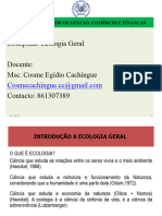 Aula I de Ecologia Geral - Historico-Da-Ecologia - Isgecof