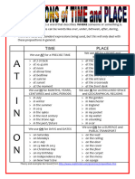 Preposition of Time and Place