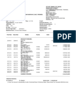 Statement of Account: State Bank of India