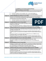 Medical Board Requirements For Eligibility For Competent Authority Pathway Updated September 2020