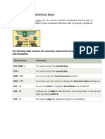 Microsoft Excel Shortcut Keys