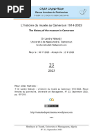 DR Landry Ndeudji, L'histoire Du Musée Au Cameroun 1914-2023