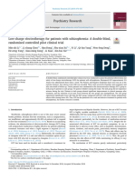 Low-Charge Electrotherapy For Patients With Schizophrenia A Double-Blind, Randomised Controlled Pilot (PMIDA30616140)