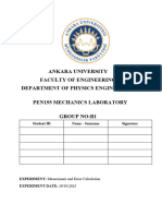 Measurment and Error Calculation