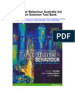 Consumer Behaviour Australia 3rd Edition Solomon Test Bank