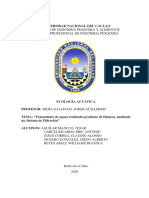 Tratamiento de Aguas Residuales Producto de Huaicos, Mediante Un Sistema de Filtración