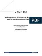 VAMP 135: Relais Triphasé de Tension Et de Fréquence Avec Protection de Tension Résiduelle