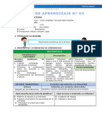 Sesión de Aprendizaje de Matematica