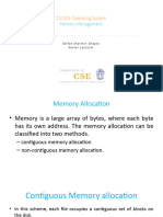 Contiguous Memory Allocation (Fixed, Variable Size)