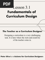 Lesson 3.1 Fundamentals of Curriculum Design