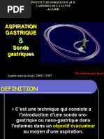 Aspiration Gastrique ET Sonde Gastriques