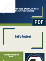 Estimation and Calculation in Poultry Production