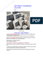 Concrete Cube Failure - Acceptance Criteria and IS Code