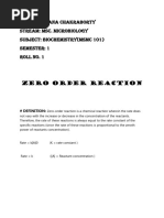 Zero Order Reaction - Biochemistry