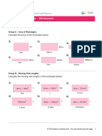 Third Space Learning Area of A Rectangle GCSE Worksheet