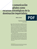 Medios de Comunicación y Redes Digitales Como Recursos Estratégicos de La Dominación Imperialist