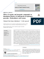 Effect of Organic and Inorganic Compounds On Dissolution Kinetics of Chalcopyrite in Hydrogen Peroxide - Hydrochloric Acid System