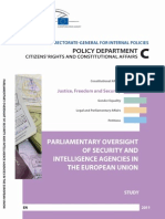 Parliamentary Oversight of Security and Intelligence Agencies in The European Union