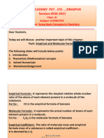 Chemistry Class 11 Lecture 3 (Empirical and Molecular Formula)