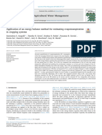 Aplicación de Un Método de Balance de Energía para Estimar La Evapotranspiración en Sistemas de Cultivo.