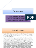 Division of Attention (Different Variables)