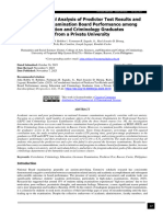 A Correlational Analysis of Predictor Test Results and Licensure Examination Board Performance Among Education and Criminology Graduates