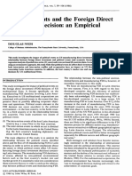 2.political Events and The Foreign Direct