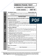 IITJEE Stage 1 (PCM) - IX-SET-B