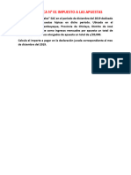 Enunciado Casuistica Impuesto A Las Apuestas Desarollado en Clase 08.05 21