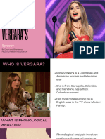 Sofia Vergara Speech Phonological Analysis